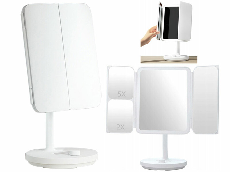 آینه آرایشی رومیزی ال ای دی دار تاشو شیائومی Xiaomi Jordan And Judy LED CountertopVanity Mirror Foldeable Nv536