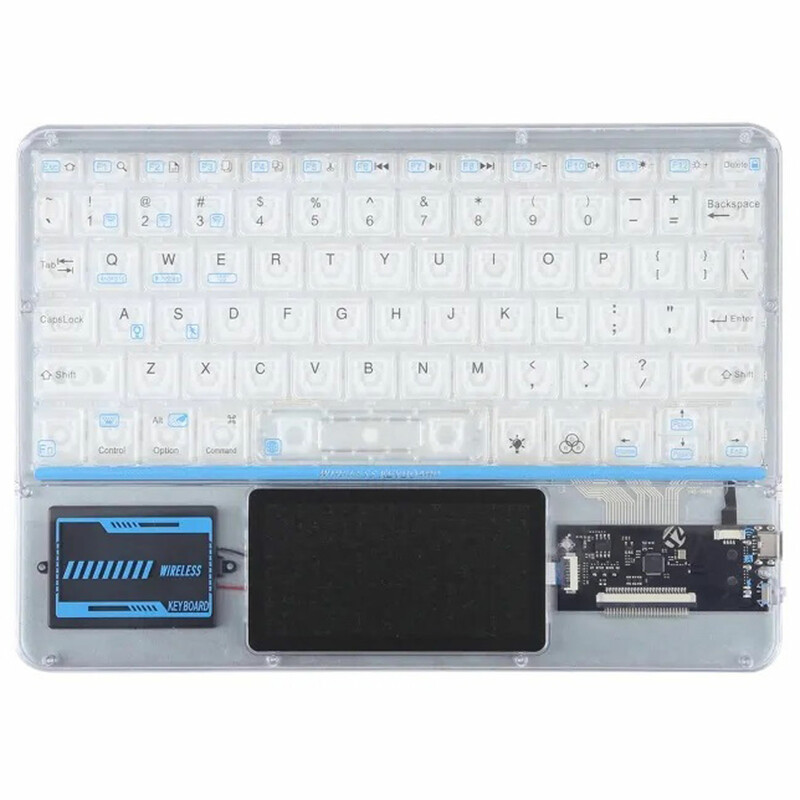 کیبورد بلوتوثی دارای تاچپد با طراحی شفاف کوتتسی 84013