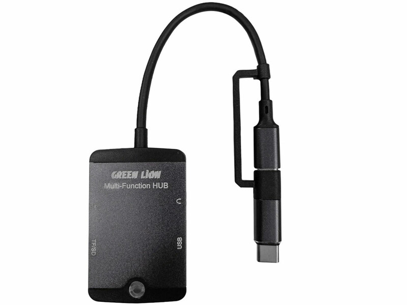 هاب تایپ سی و لایتنینگ مینی 5 درگاه گرین GN5IN1MINIHBBK