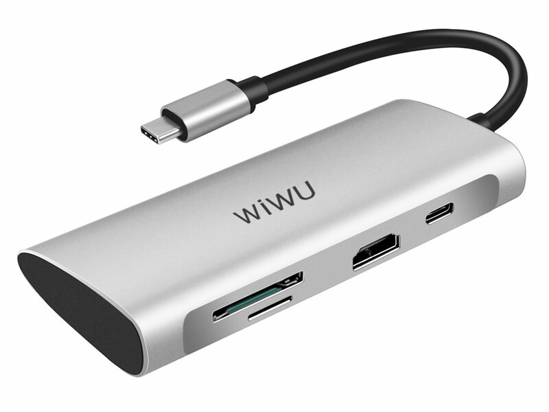 هاب تایپ سی 7 پورت مک بوک فلزی ویوو WiWU 7-in-1 Type-C Hub Docking Station Alpha 731HP