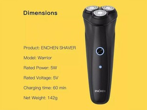 خرید ریش تراش شیائومی Xiaomi Enchen Warrior Rotary Shaver 5W