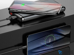 پاور بانک و شارژر وایرلس بیسوس Baseus BS-10KPW02 10000mAh Wireless Charging Power Bank
