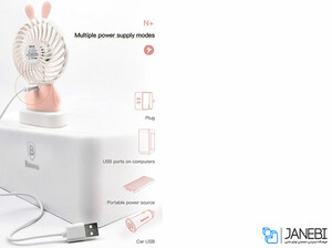 پنکه قابل شارژ دستی و رومیزی بیسوس Baseus Exquisite Rabbit Fan