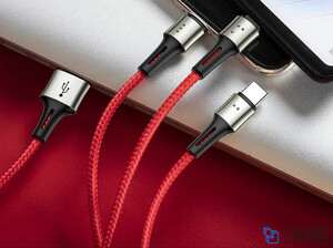 کابل شارژ سه سر بیسوس Baseus Charging 3 in 1 Cable 1.2m