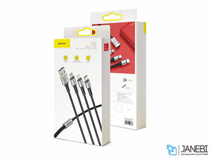 کابل شارژ سه سر بیسوس Baseus Charging 3 in 1 Cable 1.2m