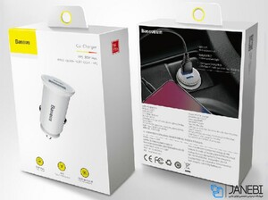 فروش عمده شارژر فندکی فست شارژ ماشین دو پورت بیسوس