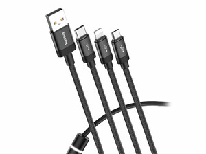 کابل چند منظوره سر بیسوس Baseus Data Faction 3-in-1 Cable