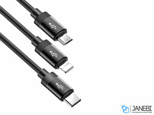 کابل شارژ چند منظوره سه سر بیسوس Baseus Data Faction 3-in-1 Cable