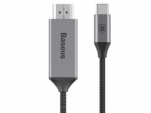 کابل تایپ سی به اچ دی آم آی بیسوس Baseus Video Type-C Male To HDMI Male Adapter Cable 1.8m