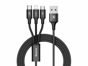کابل سه سر بیسوس Baseus Rapid Series 3 In 1 Cable
