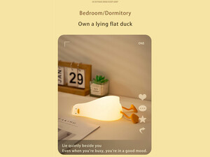 چراغ خواب فانتزی رومیزی قابل شارژ Festive LED Lying Flat Duck Lamp