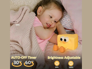 خرید چراغ خواب سیلیکونی فانتزی رومیزی شارژی Cheese night light rechargeable silicone bedroom sleep L54