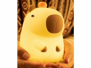 چراغ خواب رومیزی سیلیکونی شارژی New Capibara Silicone Night Light Sleeping DS-CPBR-01