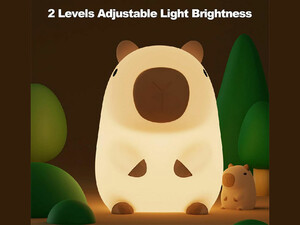 چراغ خواب رومیزی سیلیکونی شارژی New Capibara Silicone Night Light Sleeping DS-CPBR-01