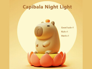 چراغ خواب رومیزی سیلیکونی شارژی New Capibara Silicone Night Light Sleeping DS-CPBR-01