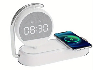 چراغ خواب K01T Clock Wireless Charging Night Light 15W Fast Charging Station Dock