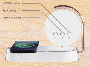 شارژر بدون سیم K01T Clock Wireless Charging Night Light 15W Fast Charging Station Dock