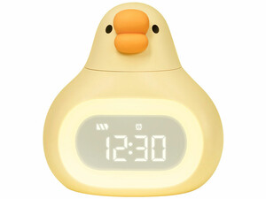 قیمت چراغ خواب فانتزی سیلیکونی و ساعت زنگ‌دار دیجیتالی رومیزی شارژی Bedside Clock Night Light Ornament Alarm Multifunctional C18