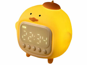 خرید چراغ خواب سیلیکونی و ساعت زنگ‌دار دیجیتالی فانتزی رومیزی C15 Cartoon Duck Alarm Clock Silicone Night Light