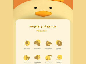 قیمت چراغ خواب سیلیکونی و ساعت زنگ‌دار دیجیتالی فانتزی رومیزی C15 Cartoon Duck Alarm Clock Silicone Night Light