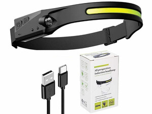 چراغ پیشانی LED قابل شارژ Hedlamp-02 All perspectives Induction Headlamp