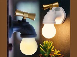 کیفیت چراغ مدل شیر آب Vintage Retro Style USB Rechargeable Smart Voice Control Faucet Tap Lamp LED Night Light