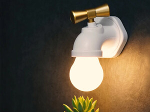 فروش چراغ مدل شیر آب Vintage Retro Style USB Rechargeable Smart Voice Control Faucet Tap Lamp LED Night Light