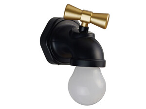 خرید چراغ مدل شیر آب Vintage Retro Style USB Rechargeable Smart Voice Control Faucet Tap Lamp LED Night Light