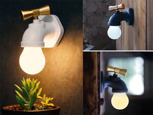 خرید چراغ مدل شیر آب Vintage Retro Style USB Rechargeable Smart Voice Control Faucet Tap Lamp LED Night Light