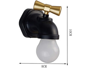 بهترین چراغ مدل شیر آب Vintage Retro Style USB Rechargeable Smart Voice Control Faucet Tap Lamp LED Night Light