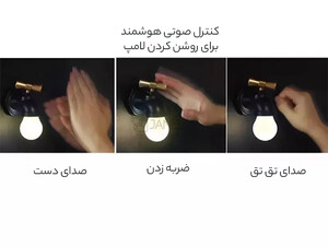 خرید چراغ مدل شیر آب Vintage Retro Style USB Rechargeable Smart Voice Control Faucet Tap Lamp LED Night Light