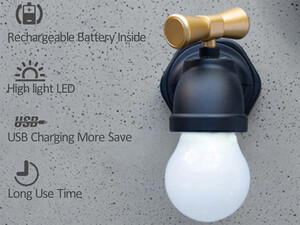 فروش چراغ مدل شیر آب Vintage Retro Style USB Rechargeable Smart Voice Control Faucet Tap Lamp LED Night Light