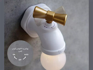 قیمت چراغ مدل شیر آب Vintage Retro Style USB Rechargeable Smart Voice Control Faucet Tap Lamp LED Night Light