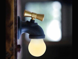 چراغ مدل شیر آب Vintage Retro Style USB Rechargeable Smart Voice Control Faucet Tap Lamp LED Night Light