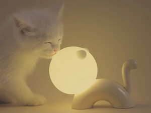 چراغ خواب فانتزی طرح گربه Meow Night Light Rechargeable Bedroom Bedside Atmosphere Table Lamp
