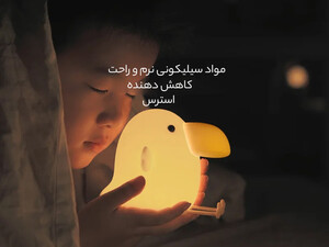 قیمت چراغ خواب رومیزی اتاق کودک Bud bird silicone light pat sensor light USB charging table lamp QX-03