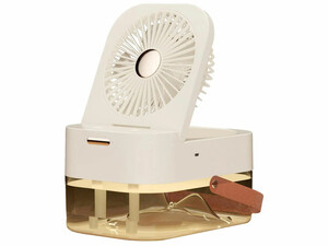 پنکه رومیزی، مرطوب کننده هوا و چراغ خواب رومیزی شارژی Desktop Fan, Night Light 4000mAh, Humidifying Fan 2.5L