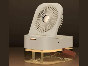 پنکه رومیزی، مرطوب کننده هوا و چراغ خواب رومیزی شارژی Desktop Fan, Night Light 4000mAh, Humidifying Fan 2.5L