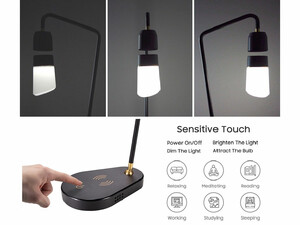 چراغ مطالعه شناور و شارژر وایرلس مگی Megi Smart Magnetic Levitating Lamp Pro