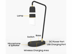 چراغ مطالعه شناور و شارژر وایرلس مگی Megi Smart Magnetic Levitating Lamp Pro