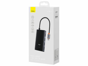 هاب تایپ سی چهار پورت یو اس بی بیسوس Baseus WKYY030013 4 in 1 USB-C / Type-C to USB3.0x4 HUB Adapter