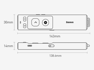 پوینتر و پرزنتر شارژی بیسوس Baseus Wireless Presenter (Charging) WKCD010013