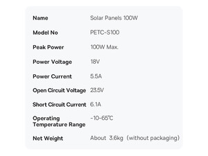 پنل خورشیدی قابل‌حمل 100 وات بیسوس Baseus CCNL050006 Energy stack Solar panel 100W