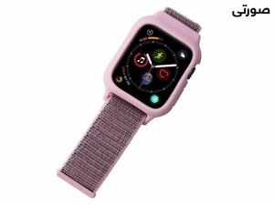 بند نایلونی اپل واچ سری 3/4/5 سایز 38/40 میلی متر پورودو Porodo iGuard Apple Watch 3/4/5 38/40mm Strap + ShockProof Case