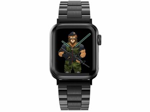 خرید بند ساعت اپل‎واچ 42 و 44 میلی‌متری گرین Green Lion Mettalic Grande Acero Correa Bracelet Watch Strap for Apple Watch 42 / 44mm  GNMGACW44BK