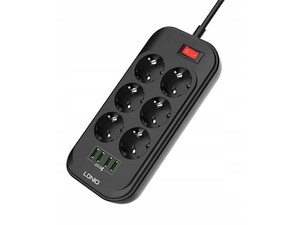 چند راهی 6 سوکت و 4 یو اس بی الدنیو Ldnio SE6403 Power Strip