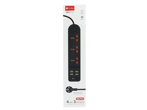 چند راهی و شارژر 3 سوکت و 4 یو اس بی پرووان ProOne SKT01 Power Strip