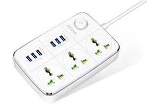 چند راهی 3 سوکت و 6 یو اس بی باوین Bavin 3 Power Socket 6 USB
