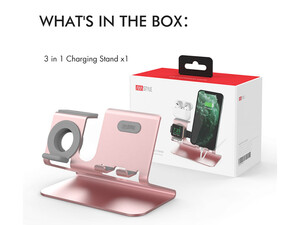 پایه استند شارژ آها استایل AhaStyle ST05 3in1 Aluminium Stand for Smart Phone/Apple Watch/Airpods