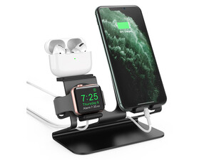 فروش پایه استند شارژ آها استایل AhaStyle ST05 3in1 Aluminium Stand for Smart Phone/Apple Watch/Airpods